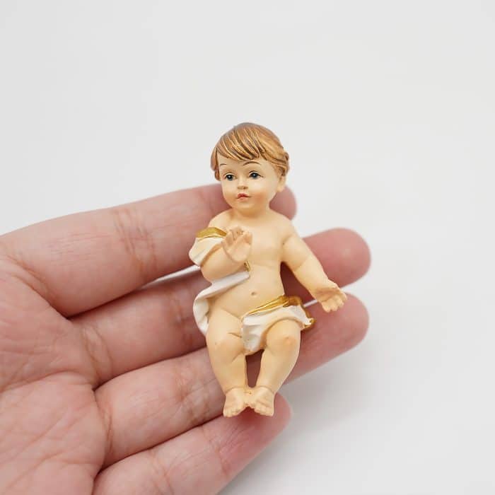 圣诞节马槽+小耶稣-橄榄木-镂空-7x7.5cm Catholic religious art