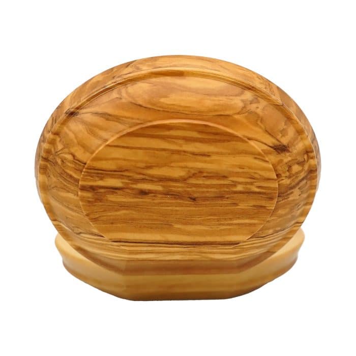 马槽-椭圆盒-橄榄木-珐琅处理彗星图案-金属组-11x11.5cm Catholic religious art