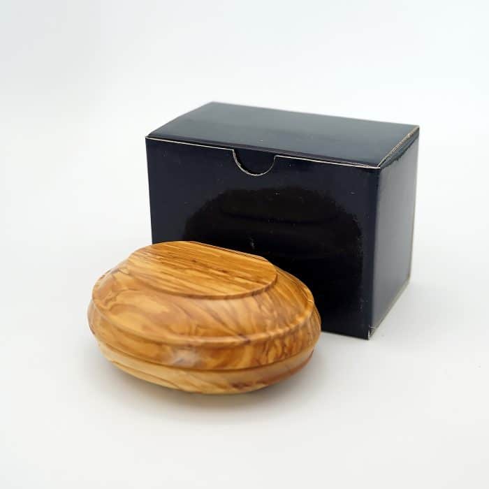 马槽-椭圆盒-橄榄木-珐琅处理彗星图案-金属组-11x11.5cm Catholic religious art