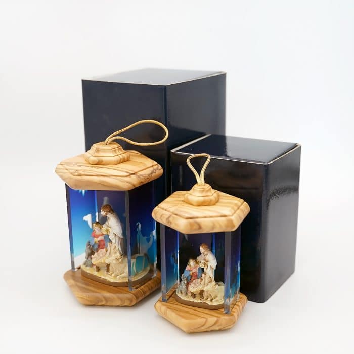 大灯笼-有机玻璃和木质-14.5x9.5cm Catholic religious art