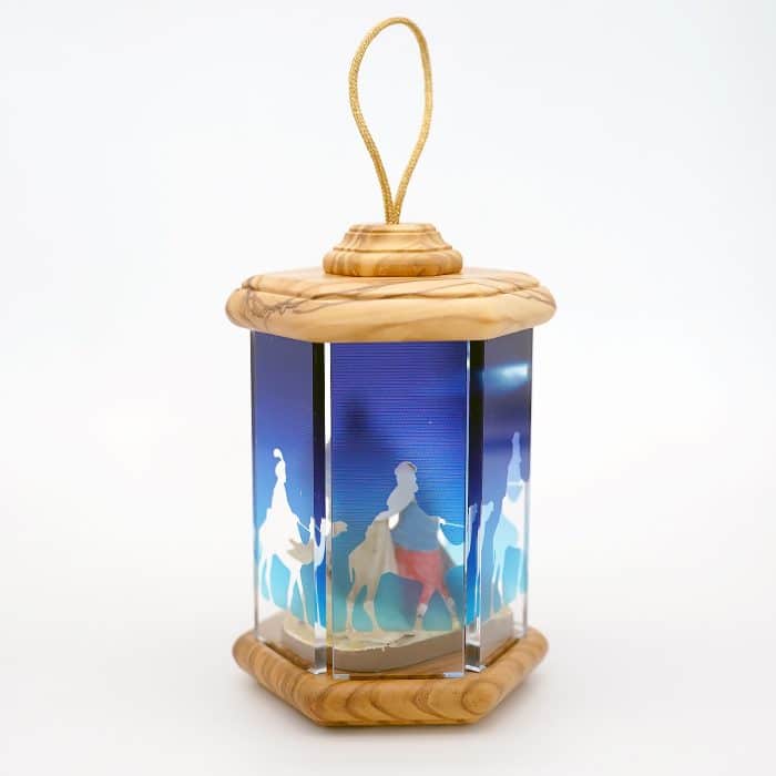 大灯笼-有机玻璃和木质-14.5x9.5cm Catholic religious art