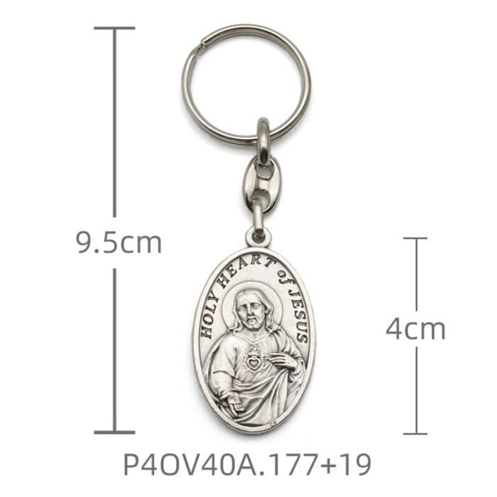 钥匙扣-解结圣母+耶稣圣心 Catholic religious art