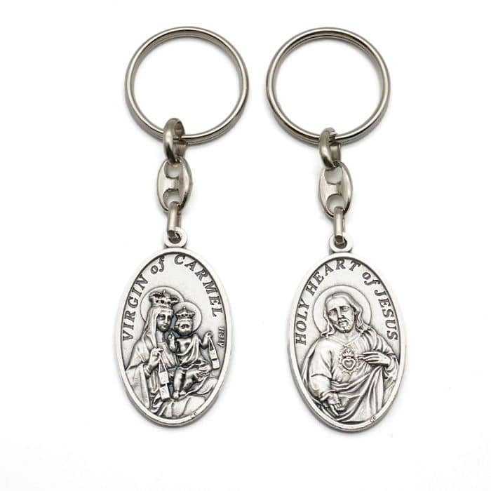 钥匙扣-加尔默罗+圣心 Catholic religious art