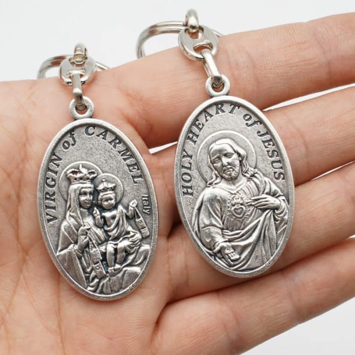 钥匙扣-加尔默罗+圣心 Catholic religious art