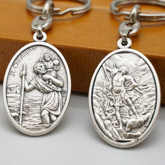 钥匙扣-基多福+总领天使 Catholic religious art