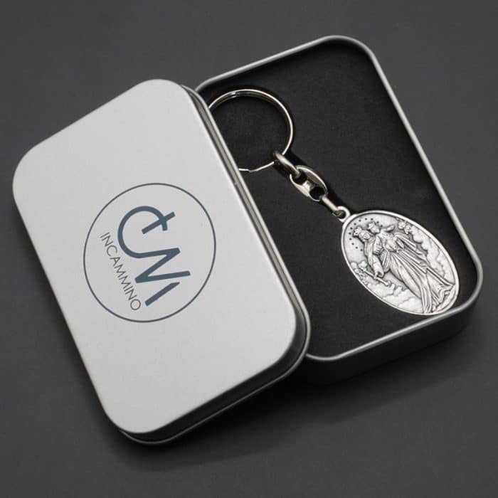 钥匙扣-圣母进教之佑+鲍思高神父 Catholic religious art