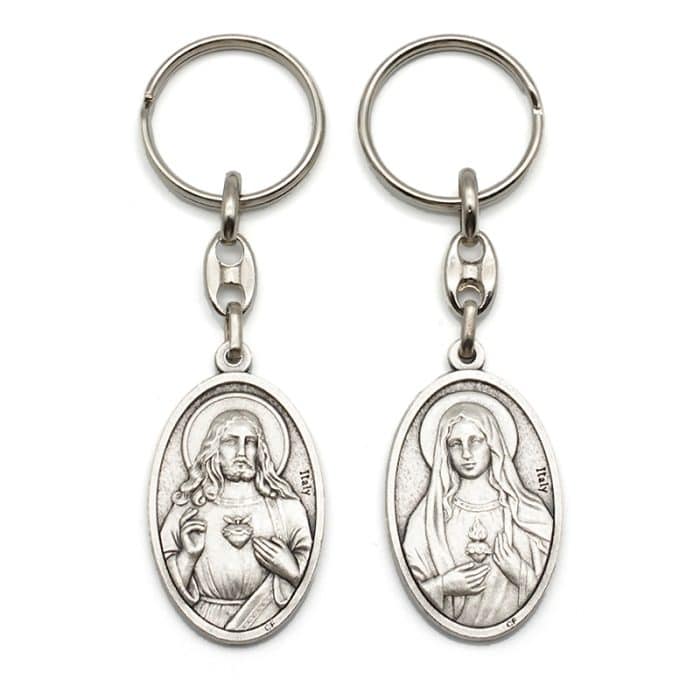 钥匙扣-双圣心 Catholic religious art
