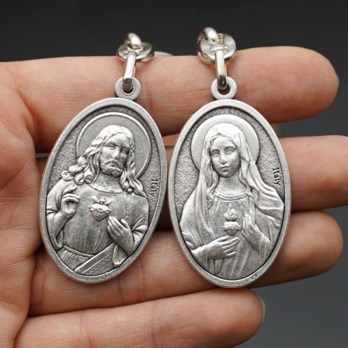 钥匙扣-双圣心 Catholic religious art