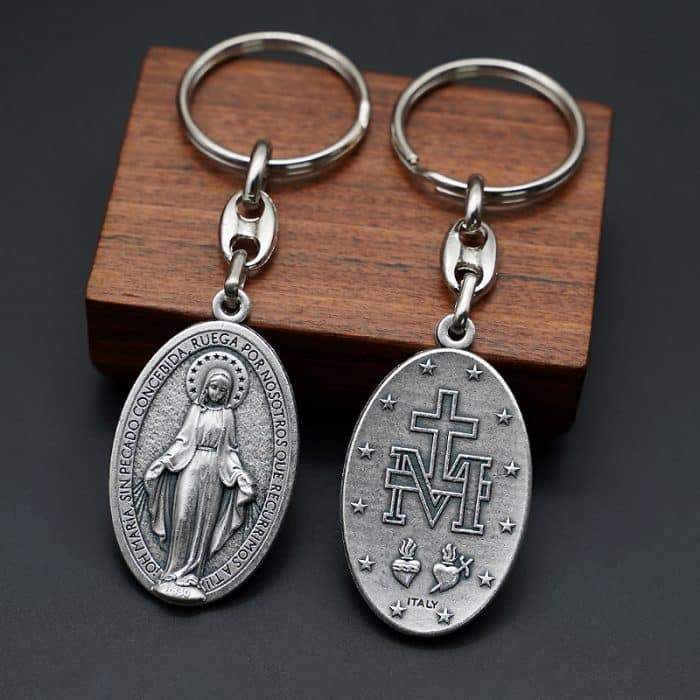 钥匙扣-圣母显灵-西班牙语版 Catholic religious art