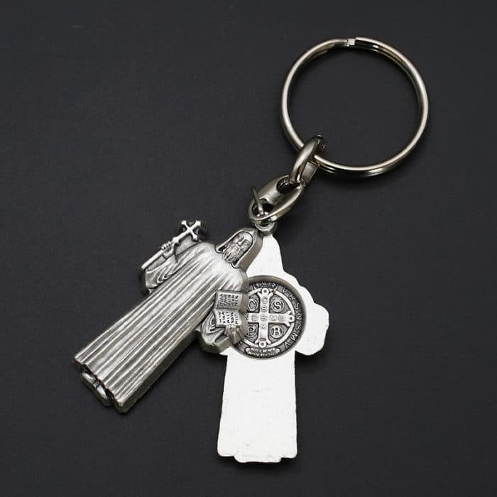 钥匙扣-圣本笃-开合-4.5cm Catholic religious art