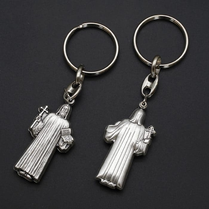 钥匙扣-圣本笃-开合-4.5cm Catholic religious art