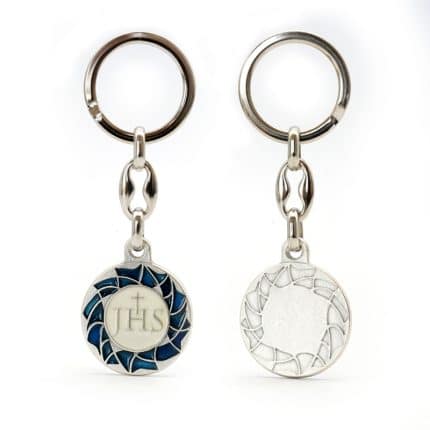 钥匙扣-合金-镀银-JHS-珐琅处理-带包装袋-带卡片-3cm