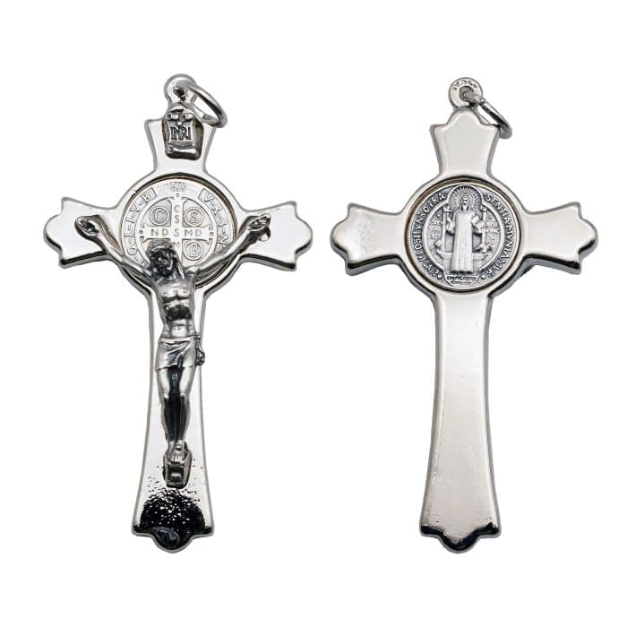 十字架-圣本笃-锌合金-带挂绳-5.5cm Catholic religious art