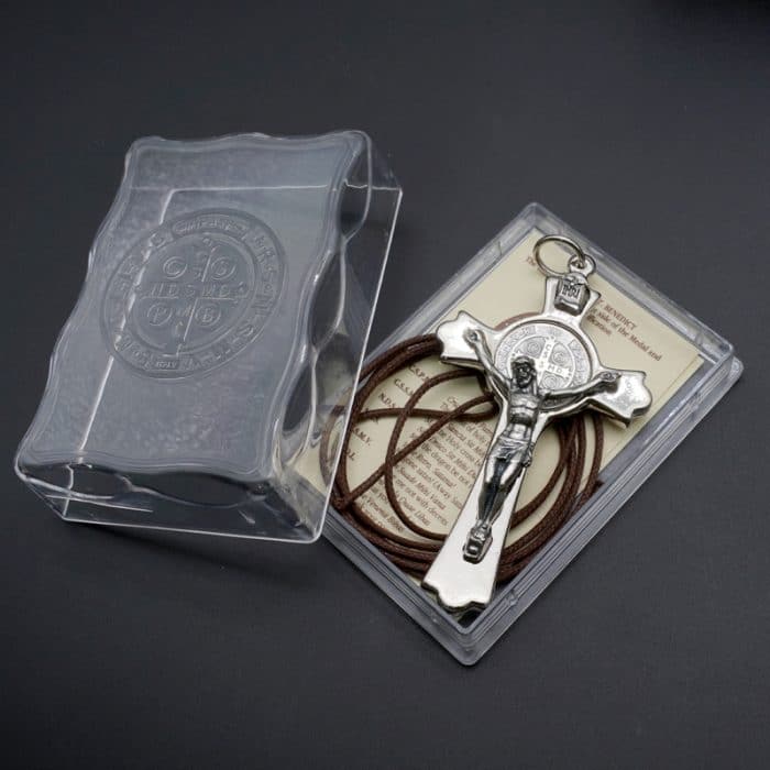 十字架-圣本笃-锌合金-带挂绳-5.5cm Catholic religious art