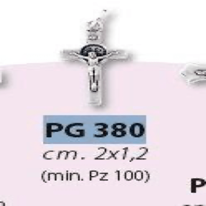 DIY十字架-圣本笃-锌合金镀银-2x1.2cm Catholic religious art