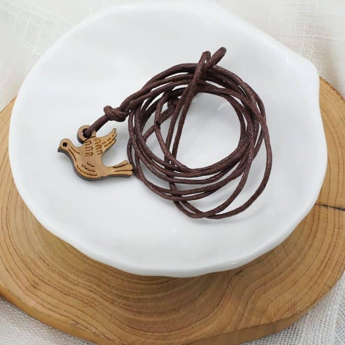 鸽子-橄榄木-1圣事-带挂绳-带包装-带卡-1.5cm Catholic religious art