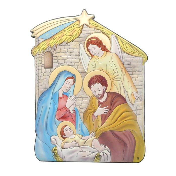 圣诞天使浮雕摆台-16.3x21.6cm Catholic religious art