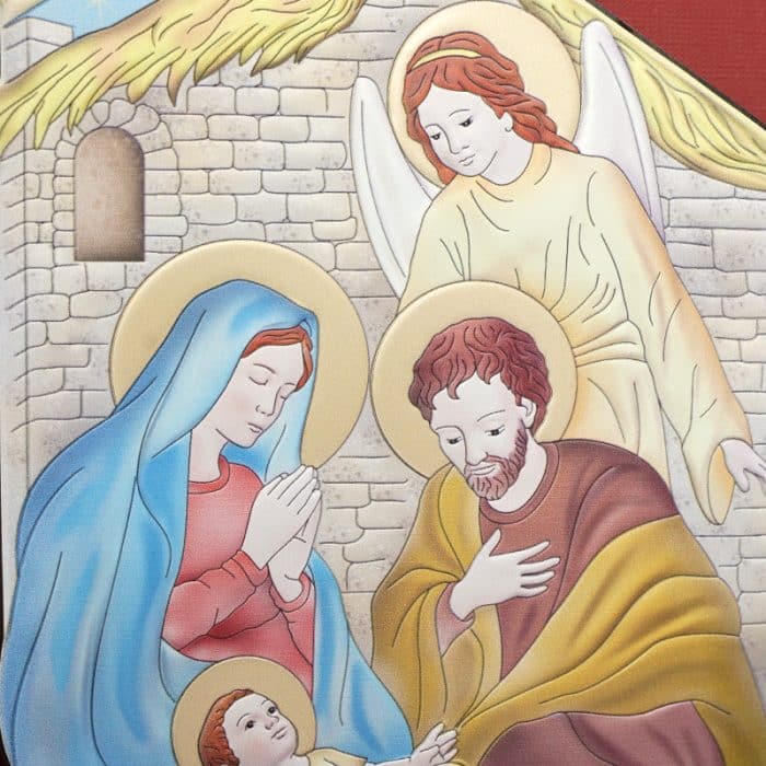 圣诞天使浮雕摆台-16.3x21.6cm Catholic religious art