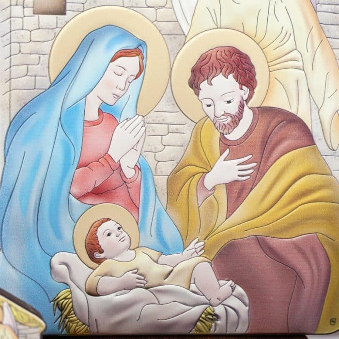 圣诞天使浮雕摆台-16.3x21.6cm Catholic religious art