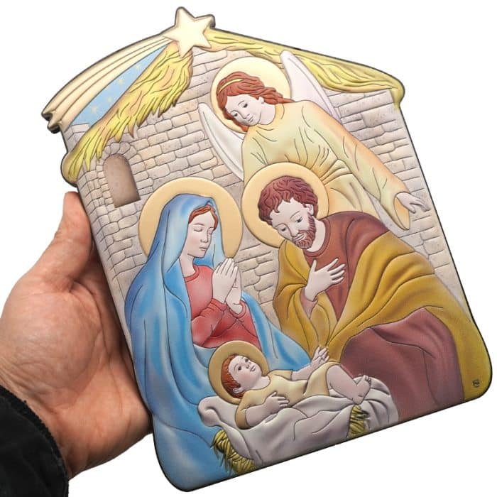 圣诞天使浮雕摆台-16.3x21.6cm Catholic religious art