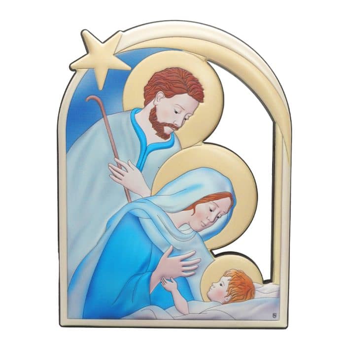 圣诞启明星浮雕摆台-16.3x21.6cm Catholic religious art