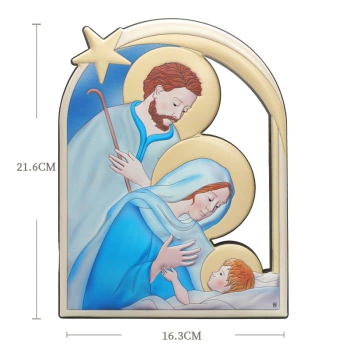 圣诞启明星浮雕摆台-16.3x21.6cm Catholic religious art