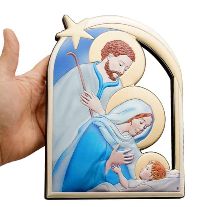 圣诞启明星浮雕摆台-16.3x21.6cm Catholic religious art