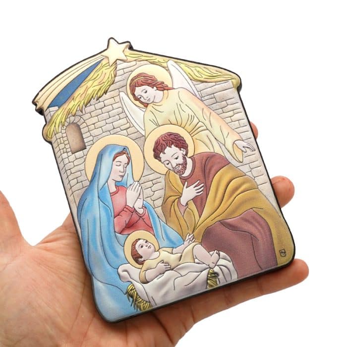 圣诞天使浮雕摆台-10x14cm Catholic religious art