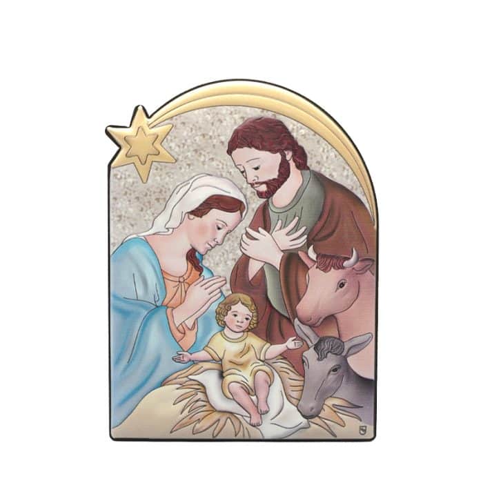 圣诞牛羊浮雕摆台-10x14cm Catholic religious art