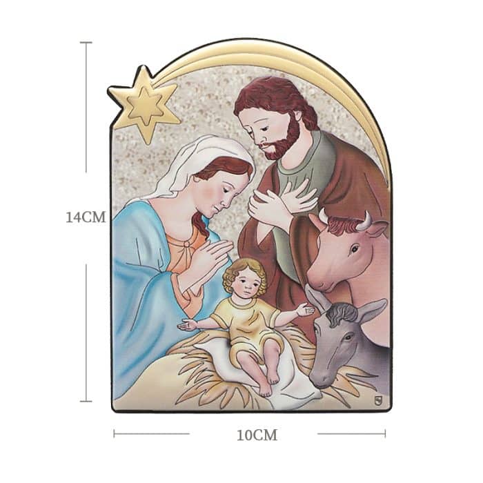 圣诞牛羊浮雕摆台-10x14cm Catholic religious art