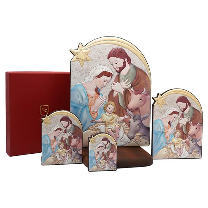 圣诞牛羊浮雕摆台-10x14cm Catholic religious art