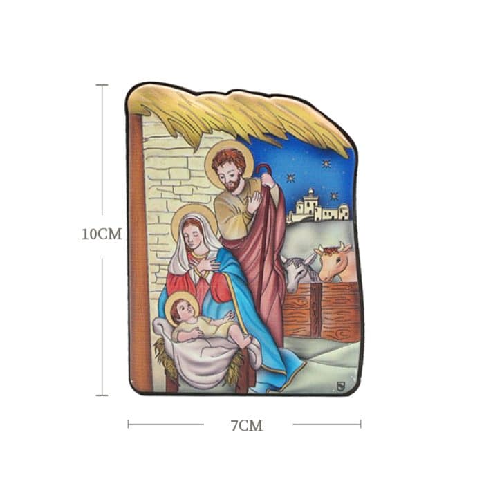 圣诞草屋浮雕摆台-7x10cm Catholic religious art