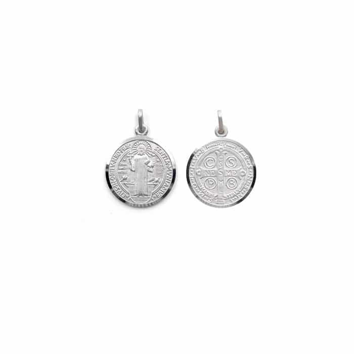 圣本笃圣牌-925银-9mm Catholic religious art