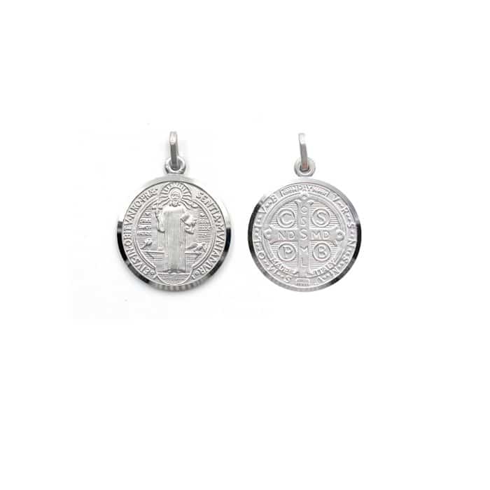 圣本笃圣牌-925银-11mm Catholic religious art