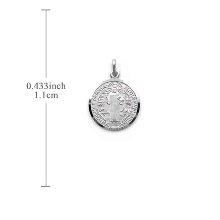 圣本笃圣牌-925银-11mm Catholic religious art
