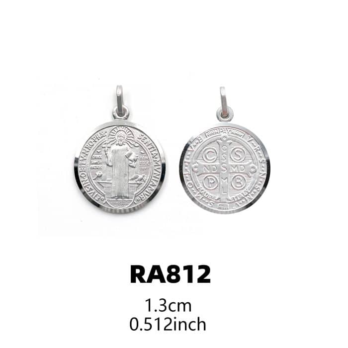 圣本笃圣牌-925银-13mm Catholic religious art