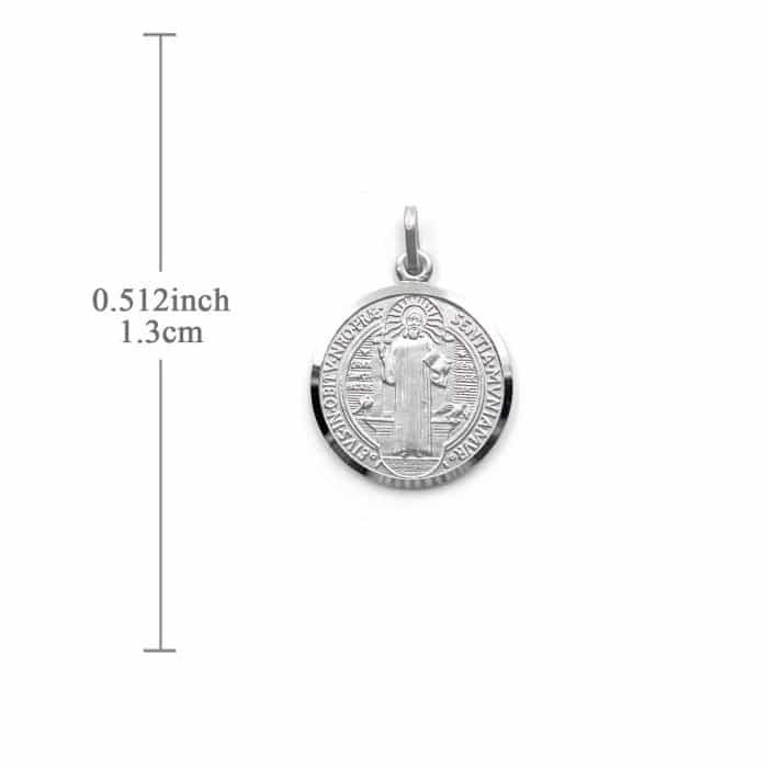 圣本笃圣牌-925银-13mm Catholic religious art