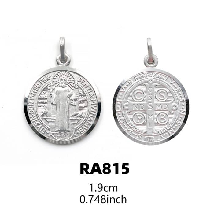 圣本笃圣牌-925银-19mm Catholic religious art
