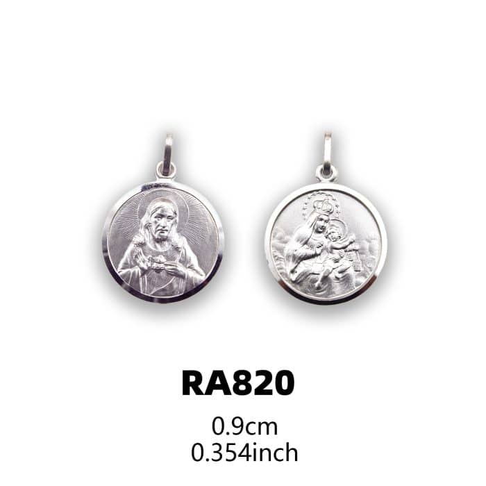 圣衣圣牌-925银-9mm Catholic religious art