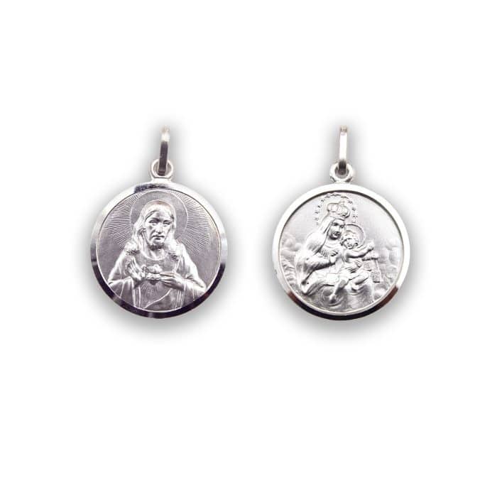 圣衣圣牌-925银-11mm Catholic religious art