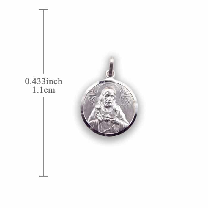 圣衣圣牌-925银-11mm Catholic religious art