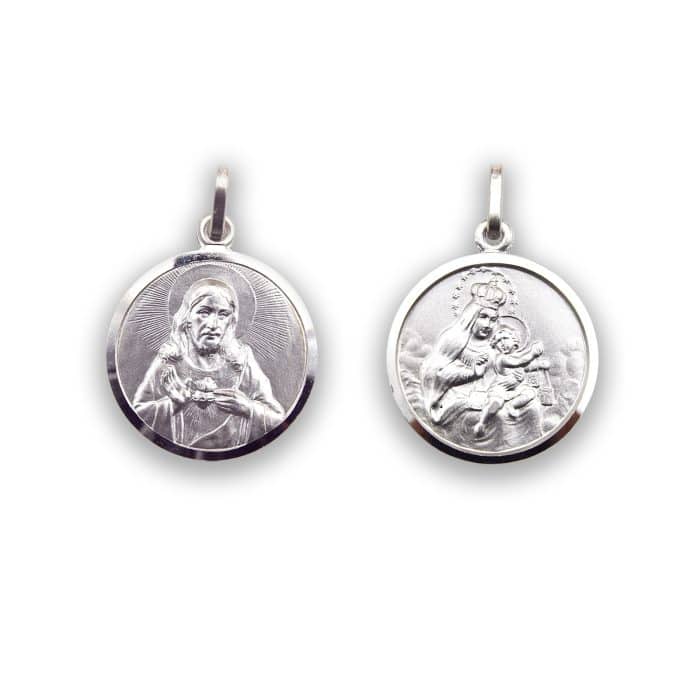 圣衣圣牌-925银-13mm Catholic religious art