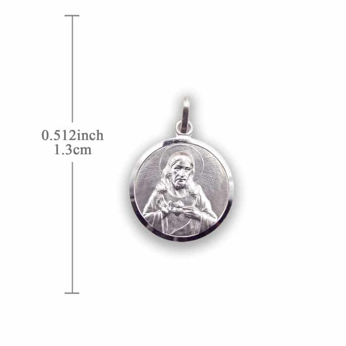 圣衣圣牌-925银-13mm Catholic religious art