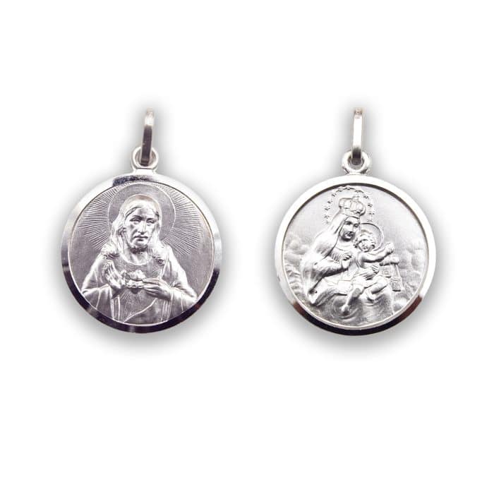 圣衣圣牌-925银-15mm Catholic religious art