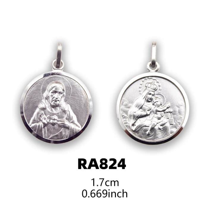 圣衣圣牌-925银-17mm Catholic religious art