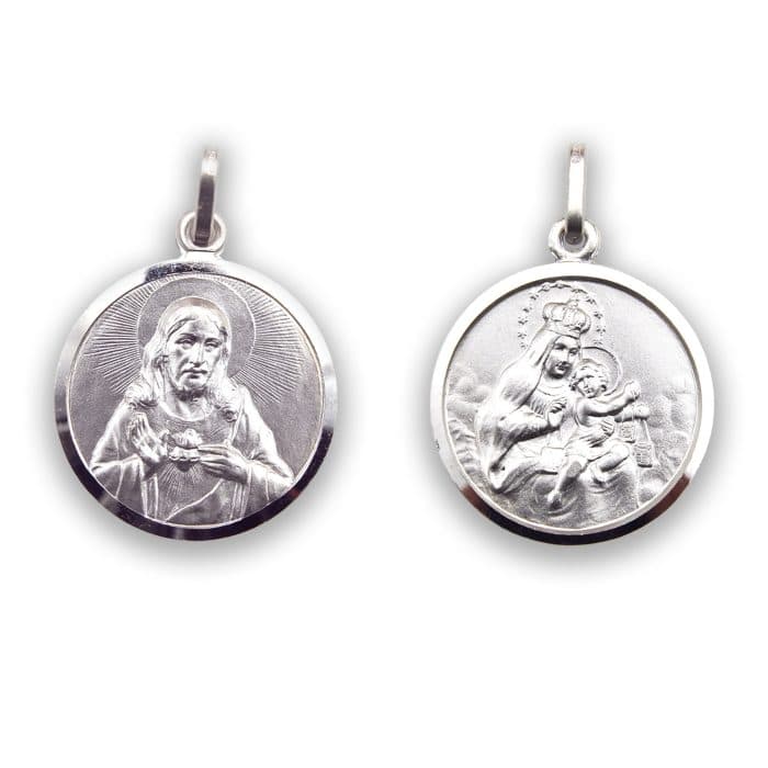 圣衣圣牌-925银-19mm Catholic religious art