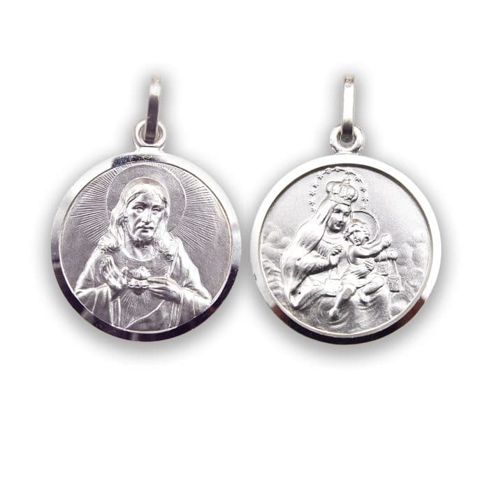 圣衣圣牌-925银-21mm Catholic religious art