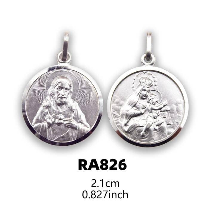 圣衣圣牌-925银-21mm Catholic religious art