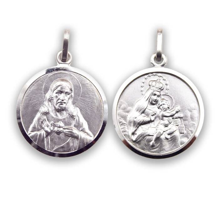 圣衣圣牌-925银-23mm Catholic religious art