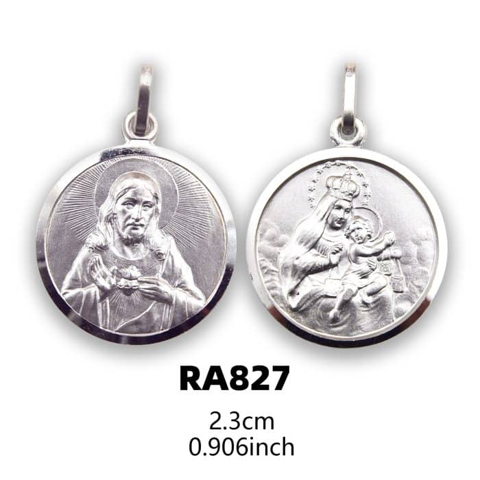 圣衣圣牌-925银-23mm Catholic religious art